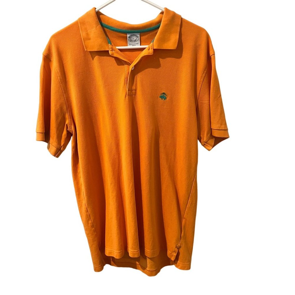 Brooks Brothers orange Slim Fit Performance Polo Shirt Mens Large